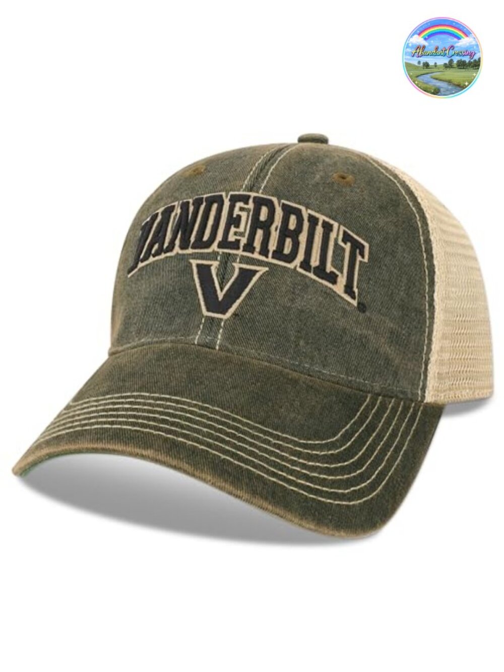 Vanderbilt Commodores NCAA Snapback Trucker Baseball Hat Washed Cotton Mesh